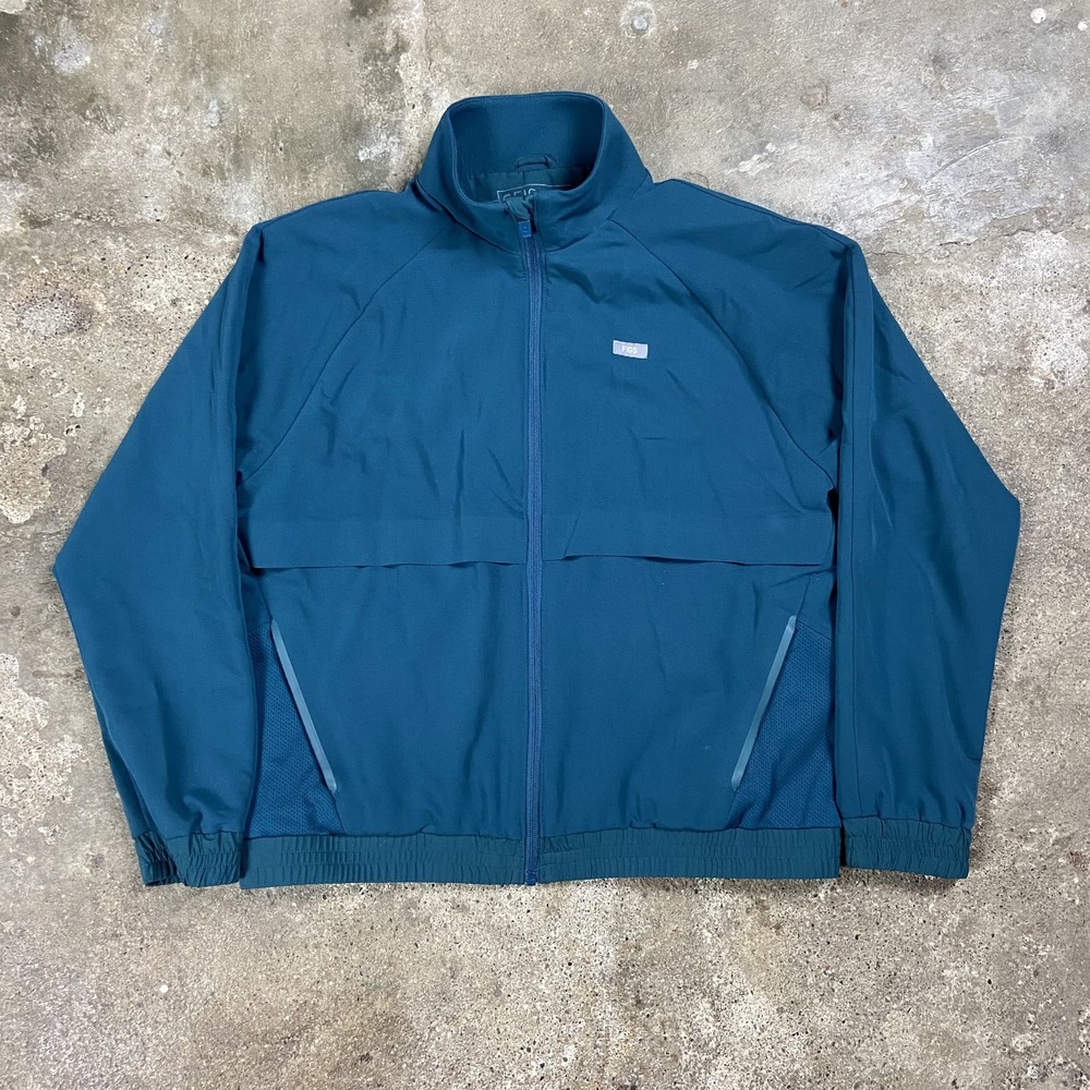 FIGS Technical Collection Scrub Jacket Women's Size Small Teal Full Zip Nurse